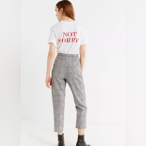 Urban Outfitters Urban Renewal Remnants High-Rise Plaid Trouser Pant Size M - Picture 2 of 9